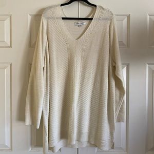 PLUS SIZE! Ava & Viv Tan Knitted Blouse!